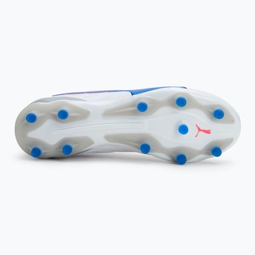 Buty piłkarskie męskie PUMA King Pro FG/AG puma white/bluemazing/flat light grey/sunset glow