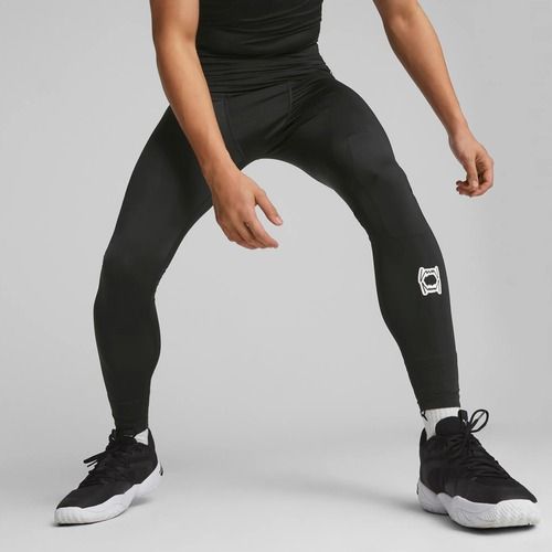 Legginsy koszykarskie męskie PUMA Hoops Team Full Baselayer puma black
