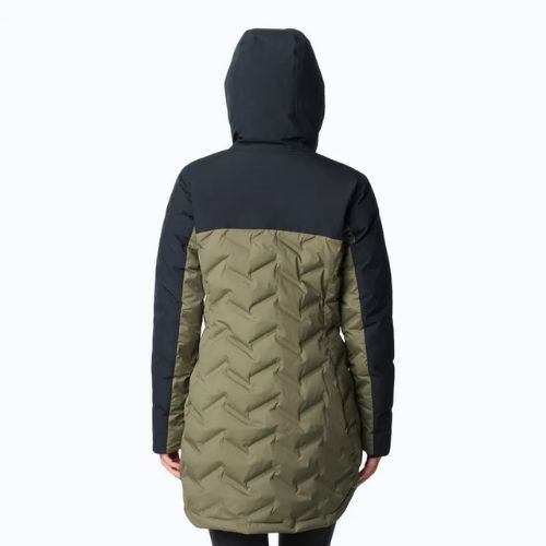 Płaszcz puchowy damski Columbia Mountain Croo III Mid Down stone green/black