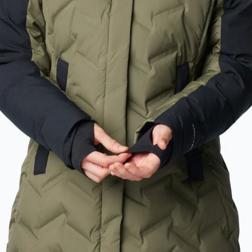 Płaszcz puchowy damski Columbia Mountain Croo III Mid Down stone green/black