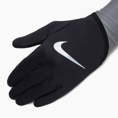 Rękawiczki do biegania damskie Nike Pacer Midweight RG black/smoke grey/silver