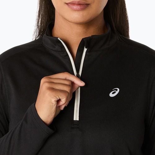 Longsleeve do biegania damski ASICS Icon 1/2 Zip LS Top performance black