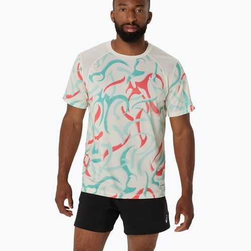 Koszulka do biegania męska ASICS Road All Over Print Top birch