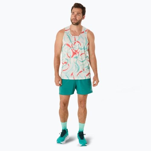 Koszulka do biegania męska ASICS Road All Over Print Singlet birch