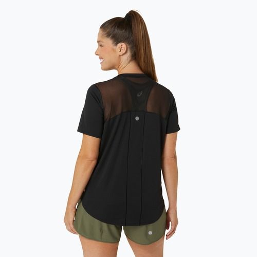 Koszulka do biegania damska ASICS Road V-Neck performance black
