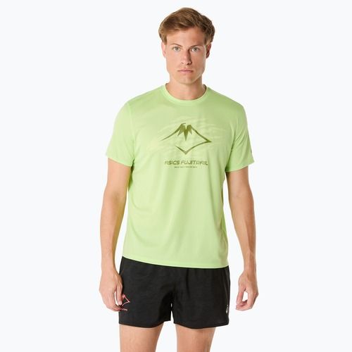 Koszulka do biegania męska ASICS Fujitrail Logo lime green/huddle yellow/cactus