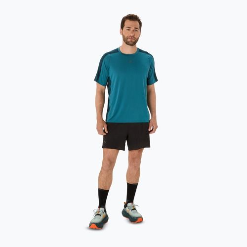 Koszulka do biegania męska ASICS Fujitrail Elite Top atlantis blue/saxon green