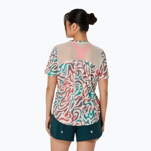 Koszulka do biegania damska ASICS Road All Over Print Top birch