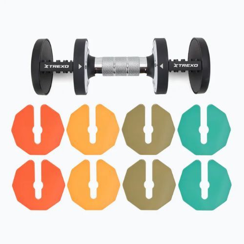 Zestaw hantli regulowanych XTREXO 2 x 10 kg multicolor