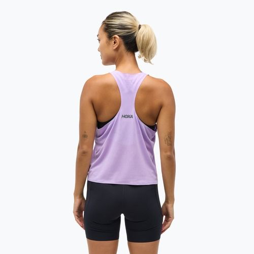 Koszulka do biegania damska HOKA Race Day Singlet aster flower