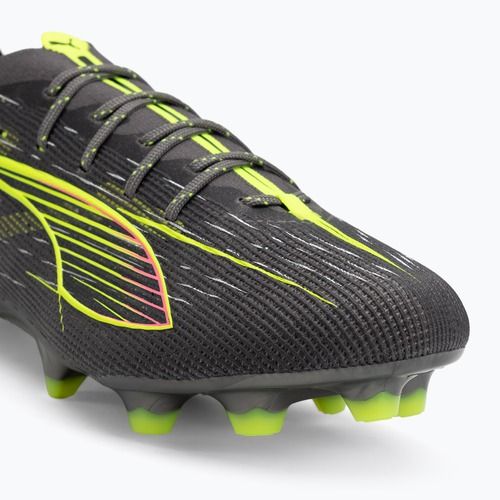 Buty piłkarskie męskie PUMA Ultra 5 Ultimate FG matte aged silver/yellow alert/sun struck