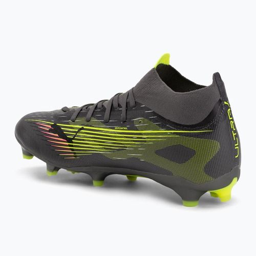 Buty piłkarskie męskie PUMA Ultra 5 Match+ FG/AG matte aged silver/yellow alert/puma aged silver