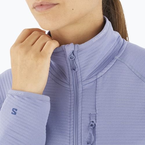 Bluza trekkingowa damska Salomon Lightwarm Full Zip blue granite