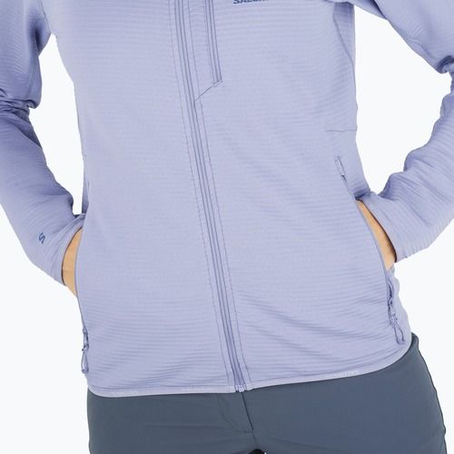 Bluza trekkingowa damska Salomon Lightwarm Full Zip blue granite