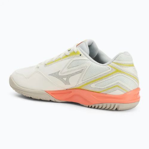 Buty do tenisa damskie Mizuno Break Shot 4 AC snow white/ neon flame/ ghost gray