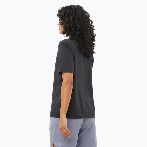 Koszulka do biegania damska Salomon SHAKEout Core deep black