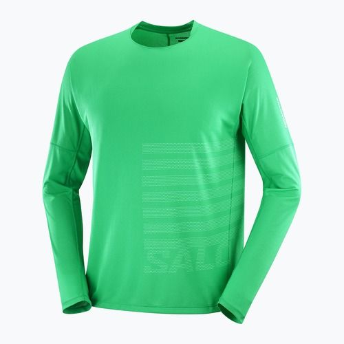 Longsleeve do biegania męski Salomon Sense Aero Tee GFX parakeet/spearmint