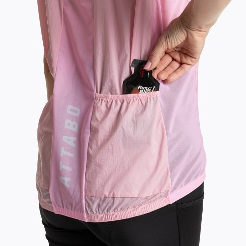 Kamizelka rowerowa damska ATTABO Cahayo Vest Windproof różowy