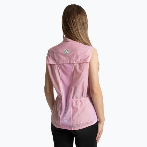 Kamizelka rowerowa damska ATTABO Cahayo Vest Windproof różowy