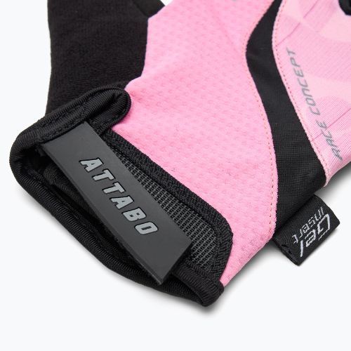 Rękawiczki rowerowe damskie ATTABO Kinu Pro WMNS shock absorbing system różowy/czarny