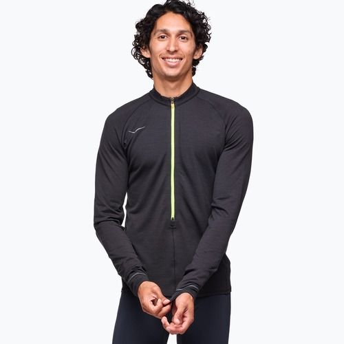 Longsleeve do biegania męska HOKA BaseZip LS black