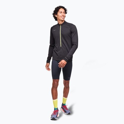 Longsleeve do biegania męska HOKA BaseZip LS black