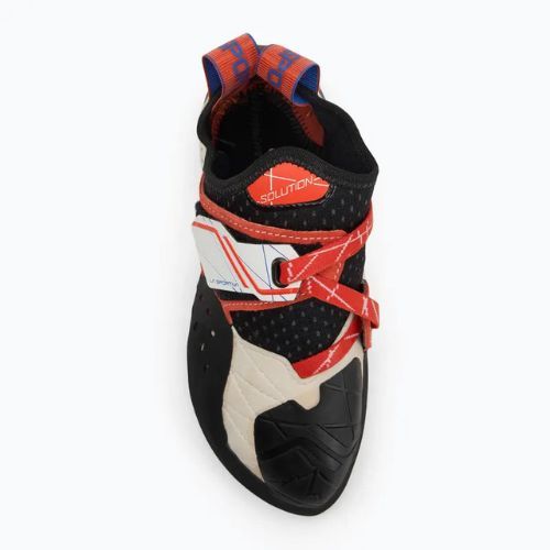 Buty wspinaczkowe damskie La Sportiva Solution white/lily orange Solution ZFCS057W00O03