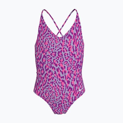 Strój pływacki jednoczęściowy dziecięcy Nike Wild Lace Up vivid purple