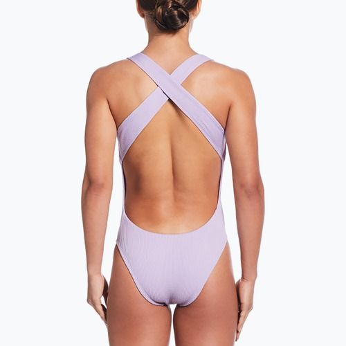 Strój pływacki jednoczęściowy damski Nike Elevated Essential Crossback hydrangeas