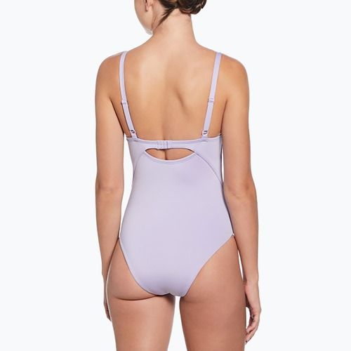 Strój pływacki jednoczęściowy damski Nike Essential V-Neck hydrangeas