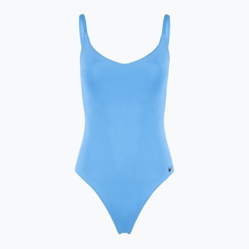 Strój pływacki jednoczęściowy damski Nike Essential V-Neck university blue