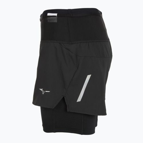 Spodenki do biegania damskie Mizuno Trail ER 2IN1 black