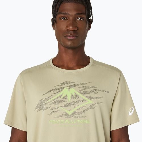 Koszulka do biegania męska ASICS Fujitrail Logo SS khaki
