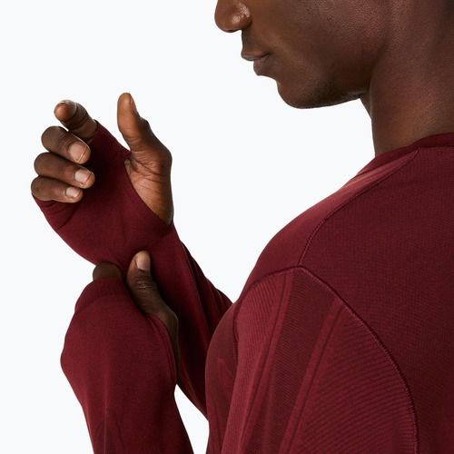 Longsleeve do biegania męski ASICS Road Seamless dark red planet