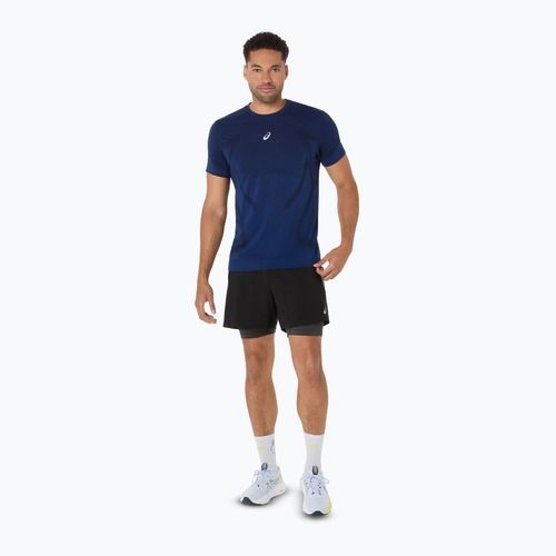 Koszulka do biegania męska ASICS Road Seamless illusion blue/glow yellow