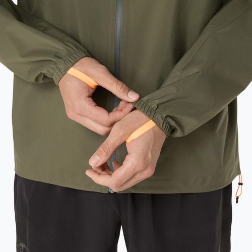 Kurtka do biegania męska ASICS Fujitrail Elite Waterproof mantle green