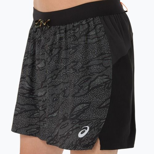Spodenki do biegania męskie ASICS Fujitrail All Over Print 5IN performance black
