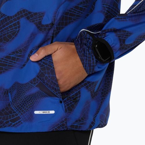 Kurtka do biegania męska ASICS Road Lite-Show Packable performance black/dark cobalt