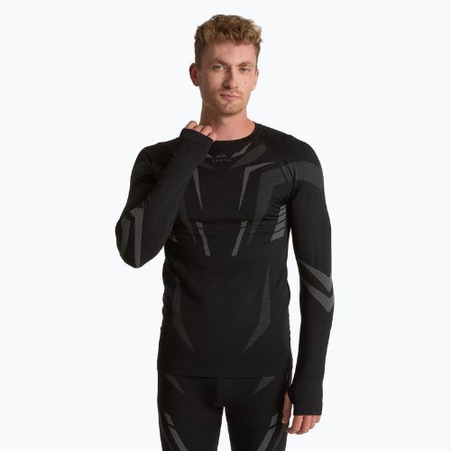 Komplet bielizny termoaktywnej męskiej KADVA ALPINESTEP COOLMAX THERMAL PRO DRY bezszwowy czarna