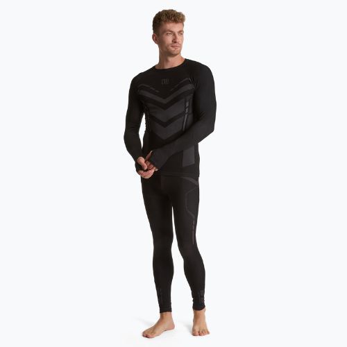 Bluza termoaktywna męska OneTeam ACHILL BAMBOO THERMO LIGHT PLUS bezszwowa czarny