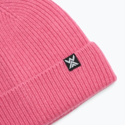 Czapka damska WOOLCANO MERINO 100% HAT0440 różowy
