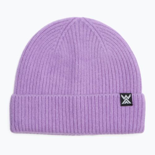 Czapka zimowa dziecięca WOOLCANO Merino 100% HAT0440 fioletowy