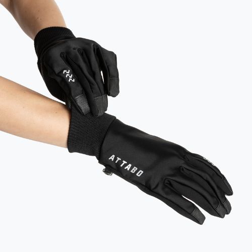 Rękawiczki rowerowe ATTABO LOREEF GLOVES windpfoor ocieplane czarny