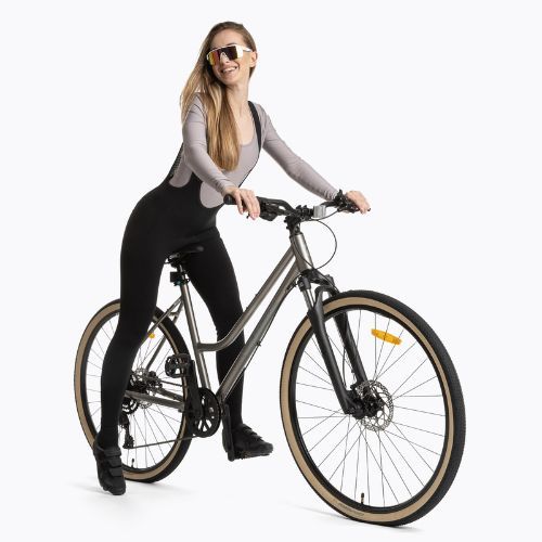 Spodnie rowerowe damskie ATTABO OFREE CARGO ocieplane czarny