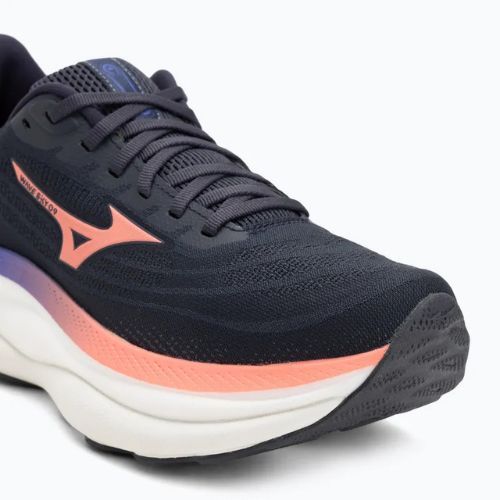 Buty do biegania damskie Mizuno Wave Sky 9 odyssey gray/striking coral/iris bloom