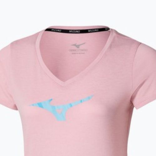 Koszulka do biegania damska Mizuno Core Runbird Tee bleached mauve