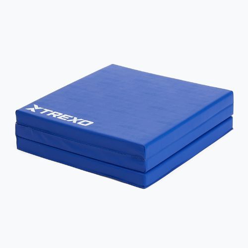 Materac gimnastyczny XTREXO składany 180 x 60 x 5 cm niebieski