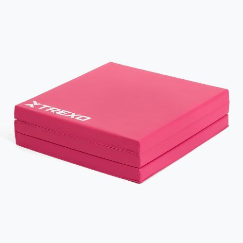Materac gimnastyczny XTREXO składany 180 x  60 x 5 cm różowy