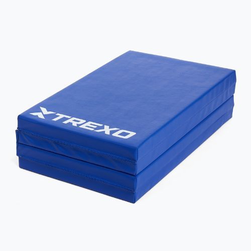 Materac gimnastyczny XTREXO składany 195 x 80 x 5 cm niebieski
