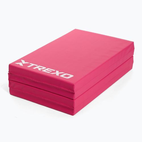 Materac gimnastyczny XTREXO składany 195 x 80 x 5 cm różowy